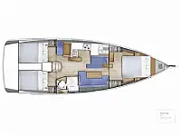 Sun Odyssey 410 - Layout image