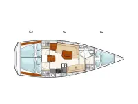 HANSE 350  - Layout image