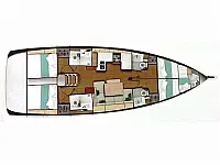 Sun Odyssey 490 4 cabins - Layout image