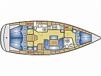 Bavaria 39 Cruiser - Layout image