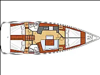 Oceanis 45- 4 cab - Layout image