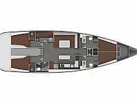 Bavaria 55 Cruiser - Layout image