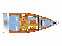 Oceanis 38 - Layout image