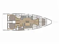 Oceanis 46.1 (5 cab) - Layout image