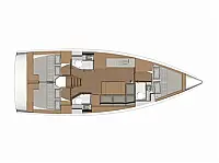 Dufour 390 - Layout image