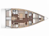 Dufour 56  - Layout image