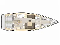 Hanse 458 - Layout image