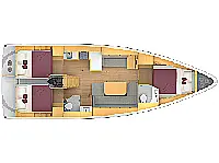 Bavaria C42 - Layout image