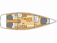 Beneteau First 45 - Layout image