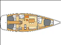 Beneteau First 45 - Layout image