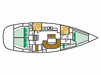 Oceanis 411 - Layout image