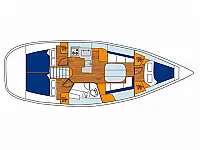 Oceanis 373 - Layout image