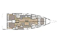 Oceanis 46.1 (5 cab) - Layout image