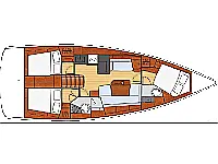 Oceanis 41.1 /3cab - Layout image