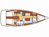 Oceanis 38.1 /3cab - Layout image