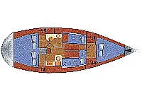 Hanse 341 - Layout image