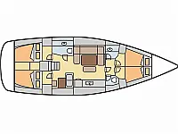 Dufour 450 /4cab - Layout image