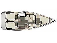 Dufour 410 Grand Large 6 - Layout image