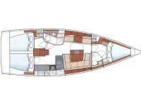 Hanse 415 - Layout image