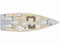 Hanse 588 - Layout image