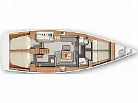 Hanse 455 - Layout image