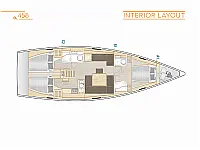 Hanse 458 - Layout image