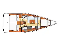 Oceanis 38 - Layout image