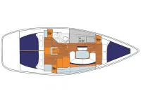 Sunsail 38 - Layout image