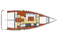 Oceanis 38 - Layout image