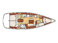 Oceanis 43 Mg - Layout image