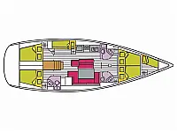 Oceanis 50 Family - Layout image