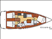 Oceanis 41.1 - Layout image