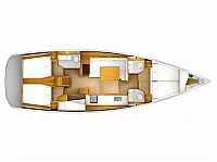Sun Odyssey 519 -  5 cabs - Layout image