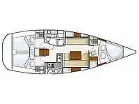 Hanse 370 - Layout image