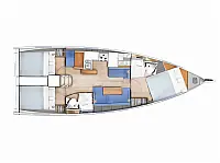 Sun Odyssey 410 - Layout image