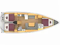 Bavaria C42 - Layout image