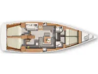 Hanse 455 - Layout image