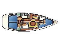 Sun Odyssey 43  - Layout image