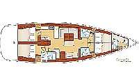 Oceanis 54 /5cab - Layout image