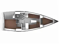 Bavaria Cruiser 33 - Layout image