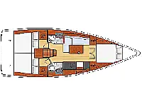 Oceanis 38.1 - Layout image