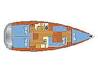 Sun Odyssey 389 - Layout image