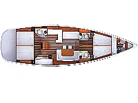 Jeanneau 53 (6 cab) - Layout image