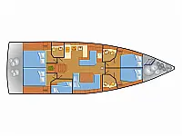 Oceanis 51.1- 5 cab - Layout image