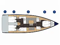 Bavaria C45 Style - Layout image