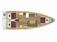 Bavaria C38 - Layout image