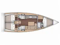 Dufour 390 (3 WC) - Layout image