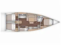 Dufour 430 - Layout image