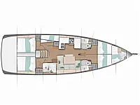 Sun Odyssey 490 - - Layout image