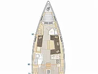 Hanse 418 - Layout image